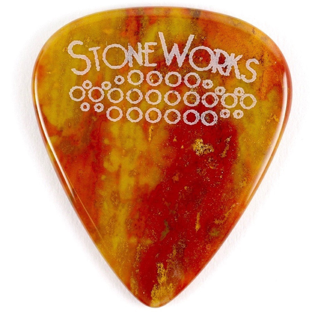 Red Moss Agate - Stone Guitar Pick