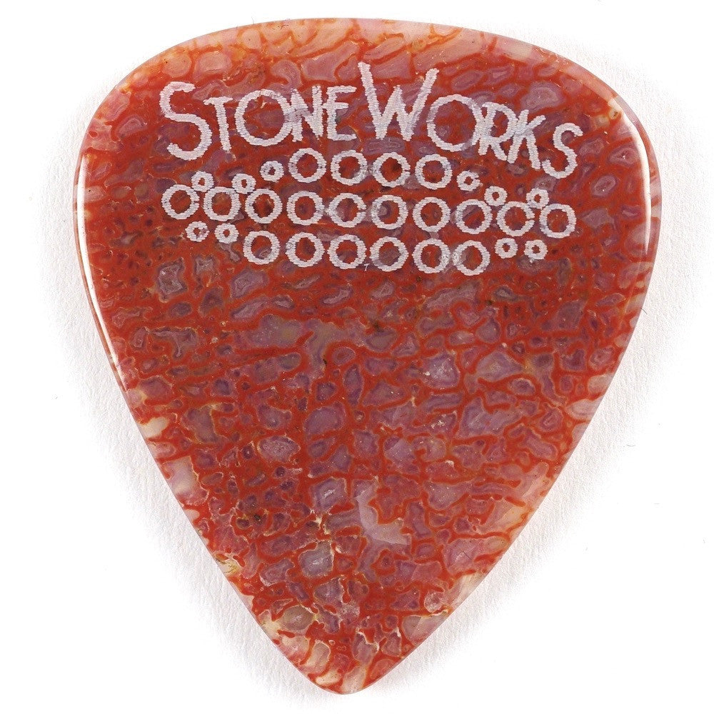 Agatized Dinosaur Bone Stone Guitar Pick