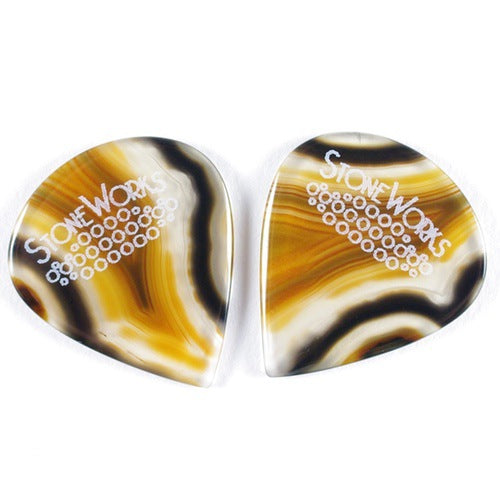 Two Brazilian Agate - Jazz Guitar Pick