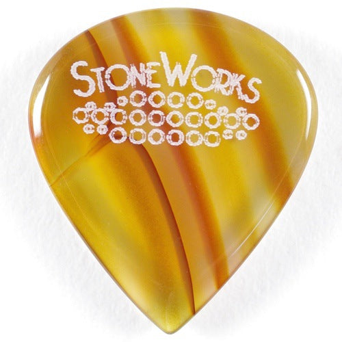 Brazilian Agate - Jazz Size Stone Guitar Pick - Heavy