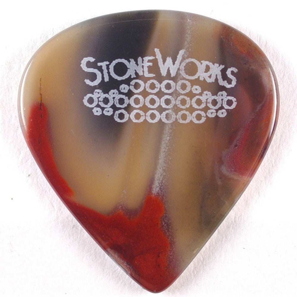 Serape Jasper - Jazz Size Stone Guitar Pick