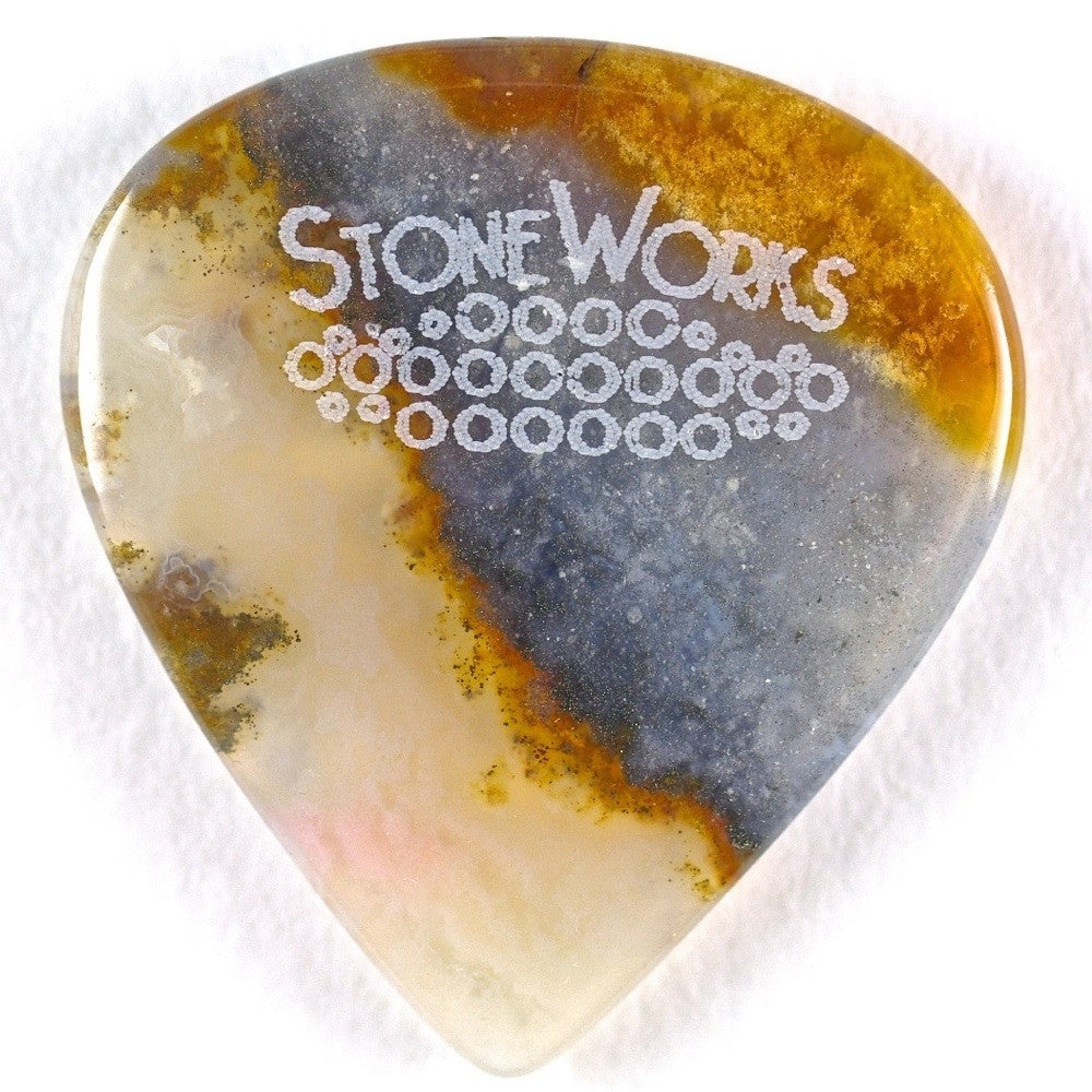 Graveyard Plume - Jazz Size Stone Guitar Pick