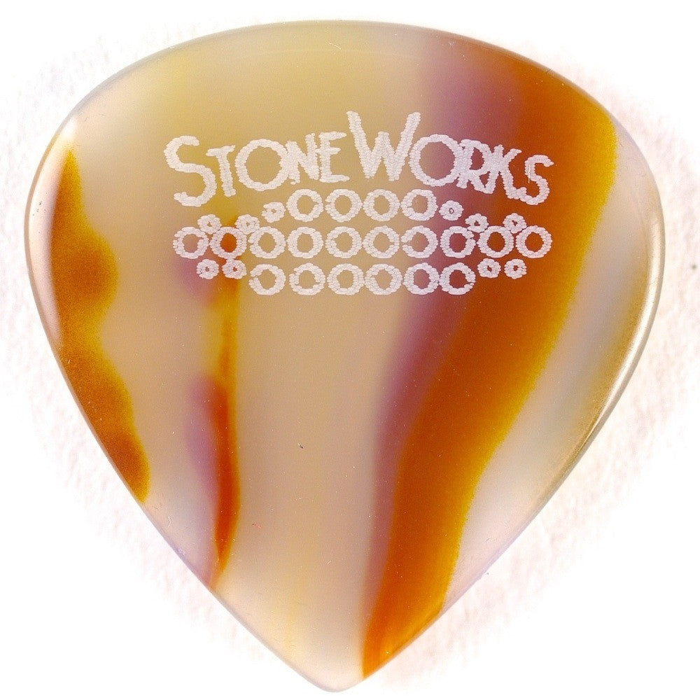 Brazilian Agate - Jazz Size Stone Guitar Pick