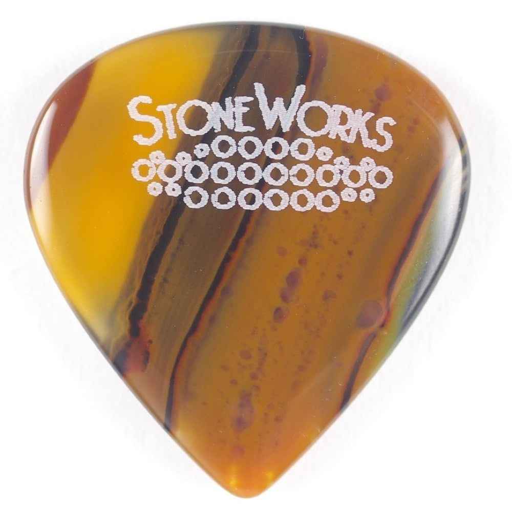 Brazilian Agate - Jazz Size Stone Guitar Pick