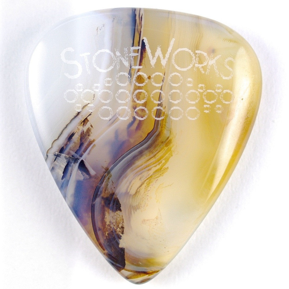 Madagascar Dendritic Agate - Stone Guitar Pick