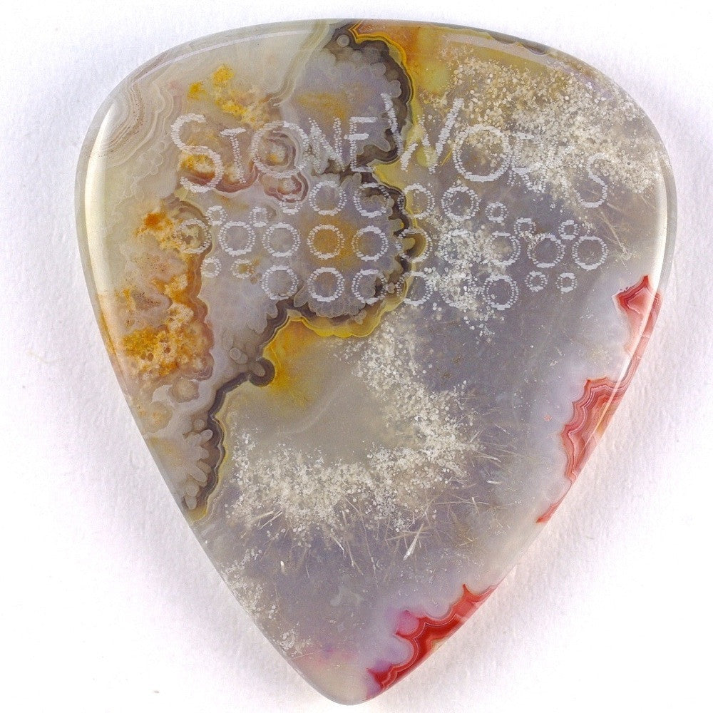 Crazy Lace Agate - Stone Guitar Pick