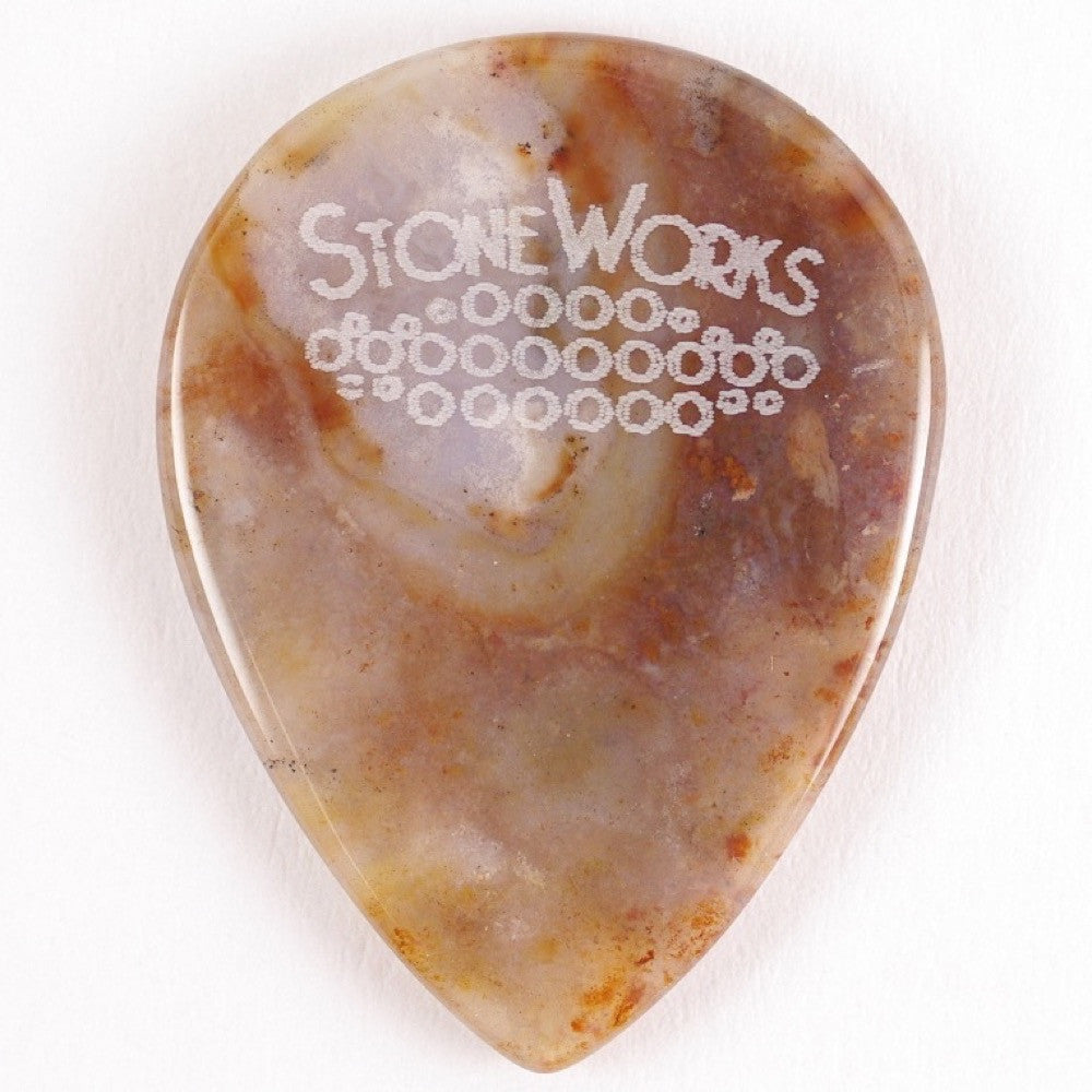 Ocean Wave Agate - Stubby Size Guitar Pick