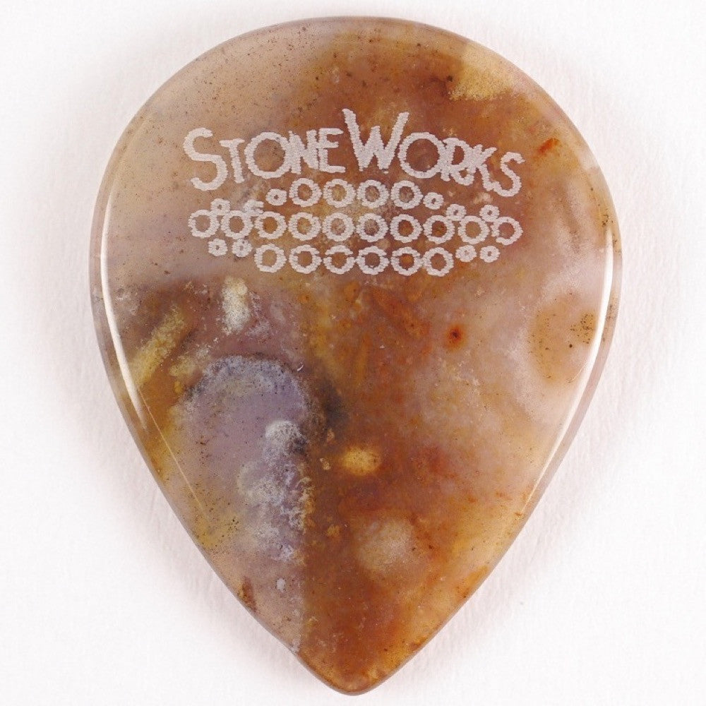Ocean Wave Agate - Stubby Size Guitar Pick