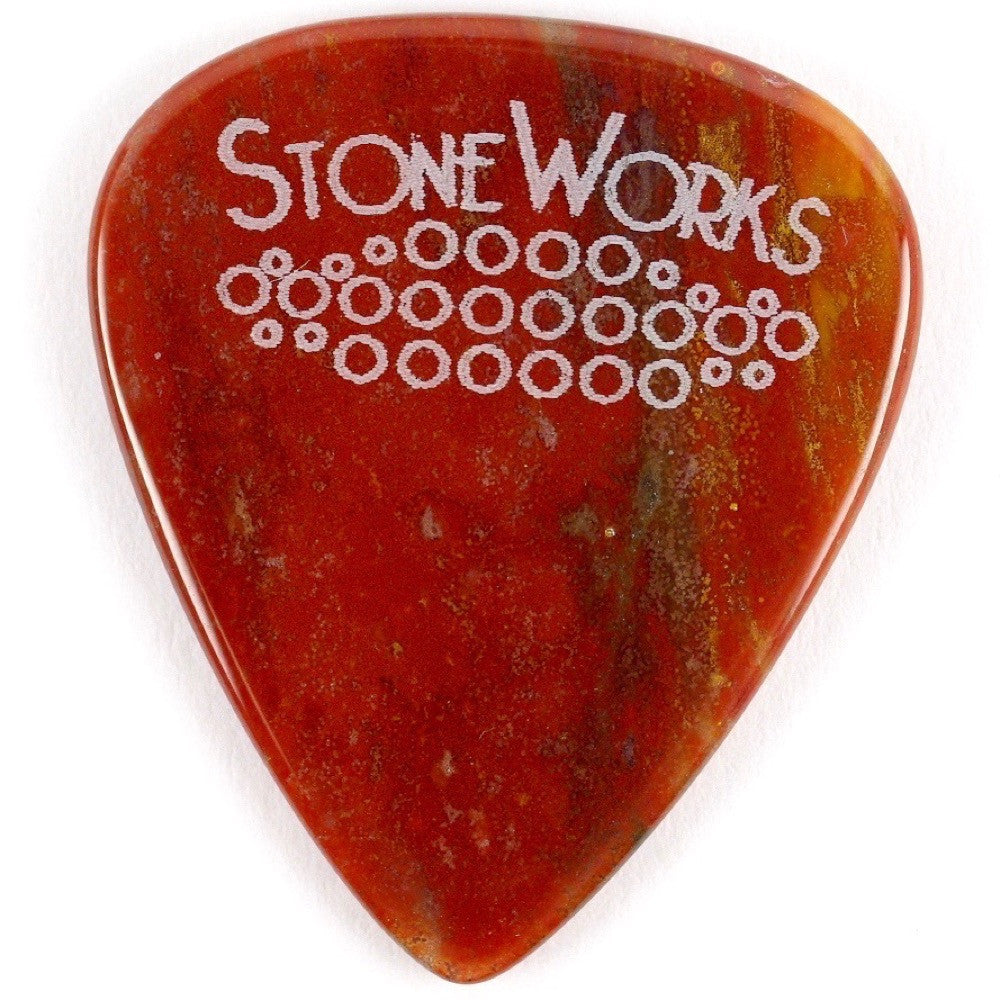 Red Moss Agate - Stone Guitar Pick