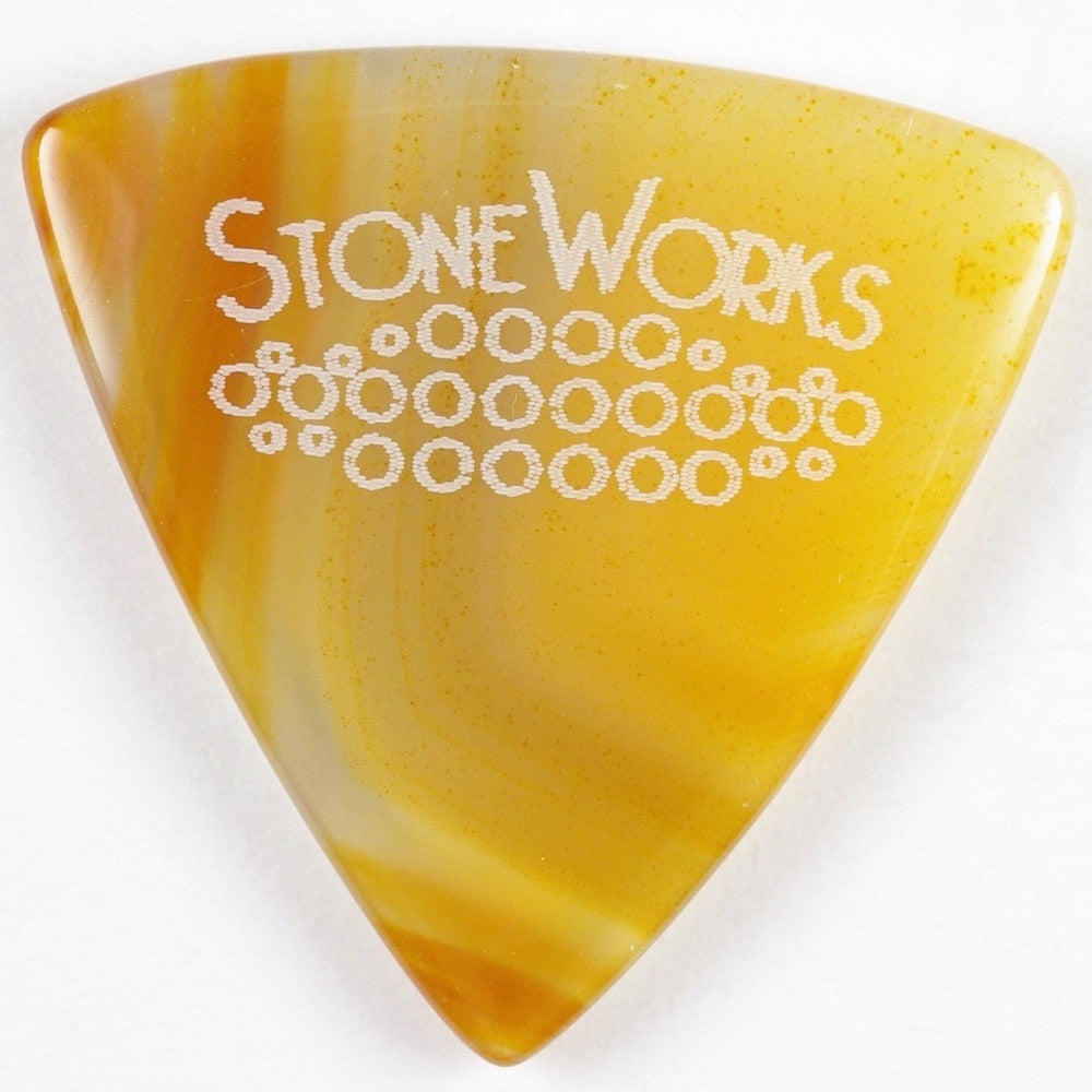 Brazilian Agate - Triangle Jazz Size Stone Guitar Pick