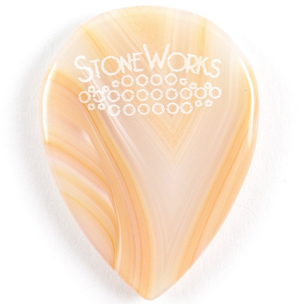 Brazilian Agate - XL Stubby Stone Guitar Pick