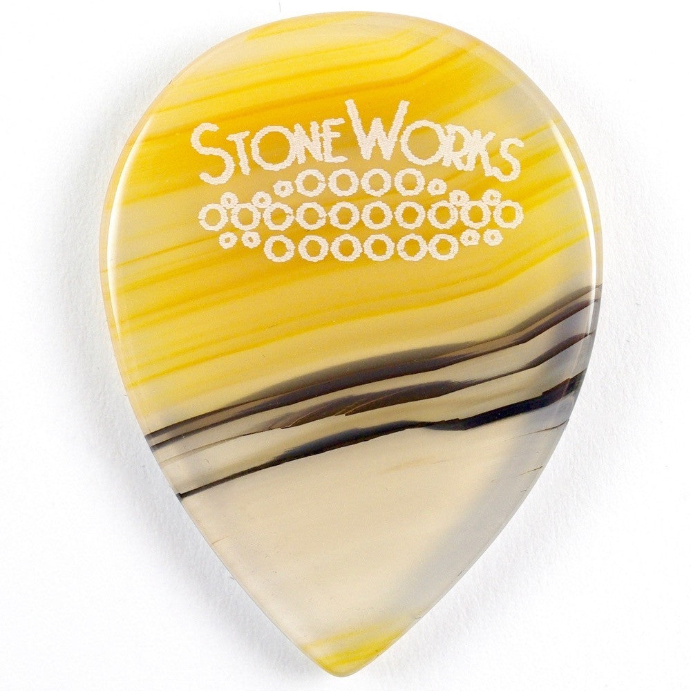 Brazilian Agate - XL Stubby Stone Guitar Pick