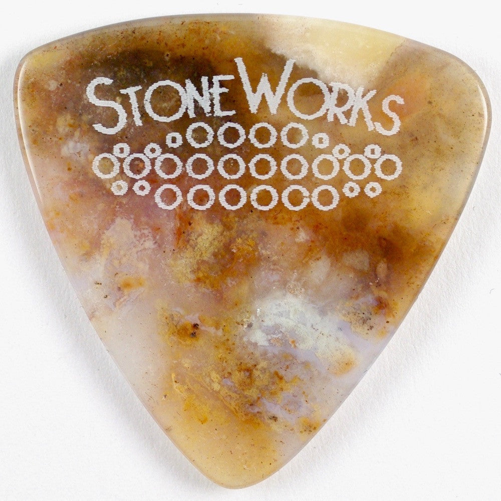 Ocean Wave Agate - Triangle Stone Guitar Pick
