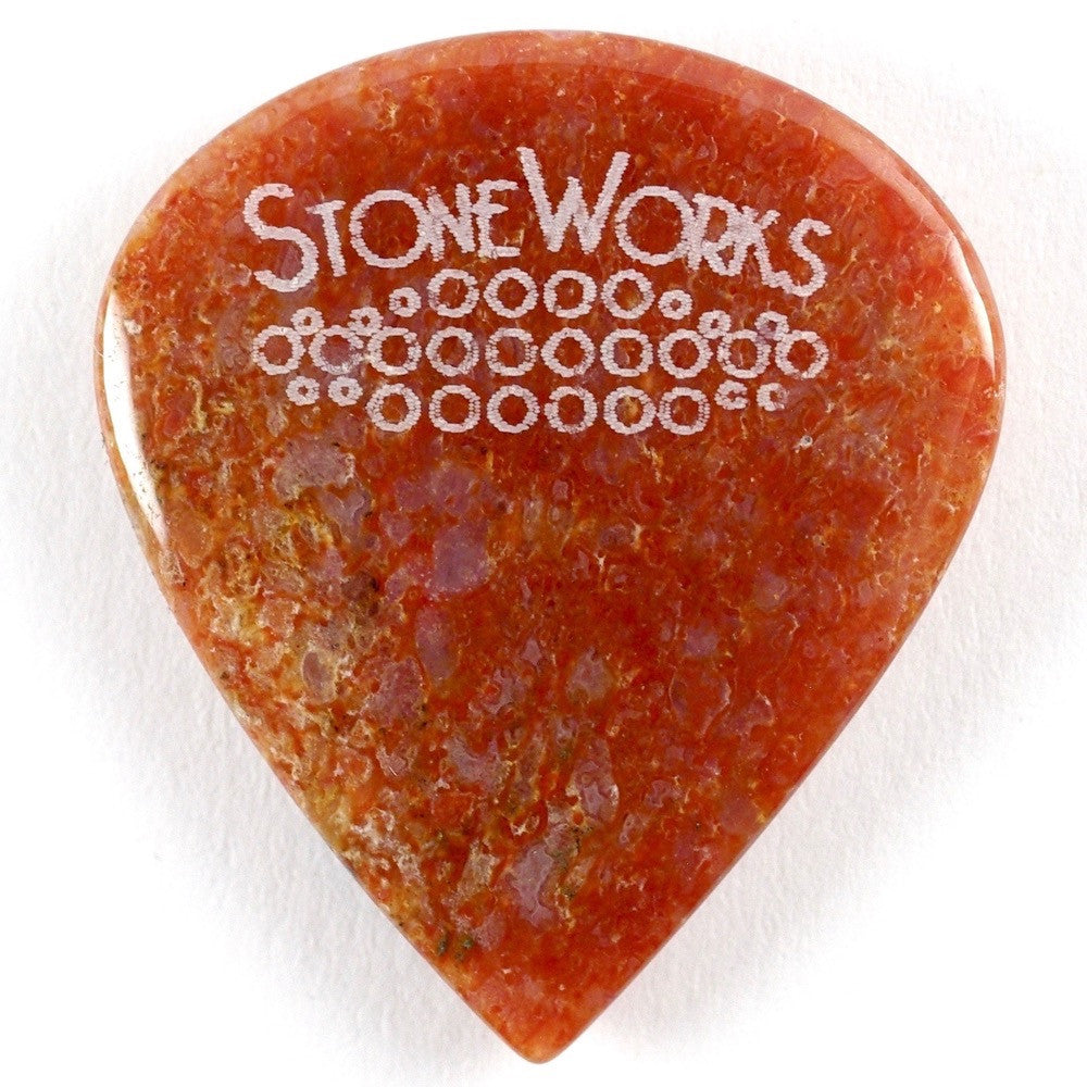 Agatized Dinosaur Bone Jazz Size Stone Guitar Pick