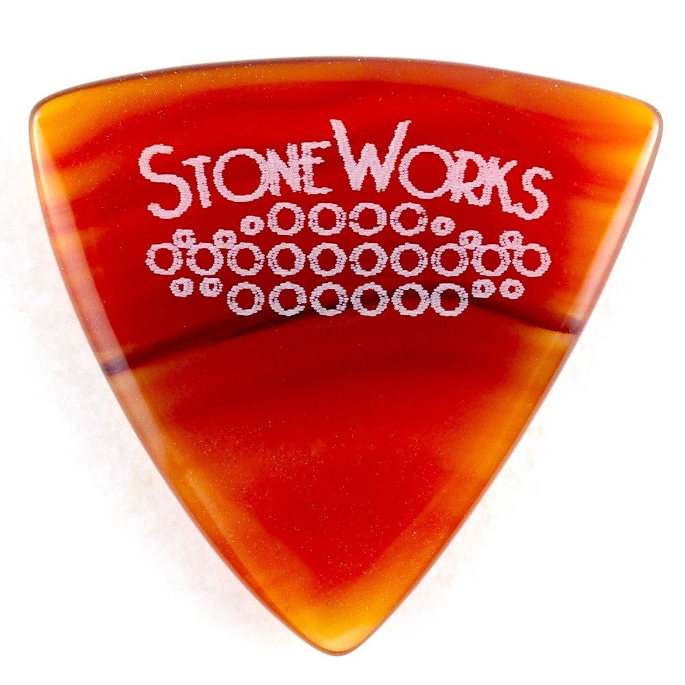 Brazilian Agate - Small Jazz Triangle Stone Guitar Pick