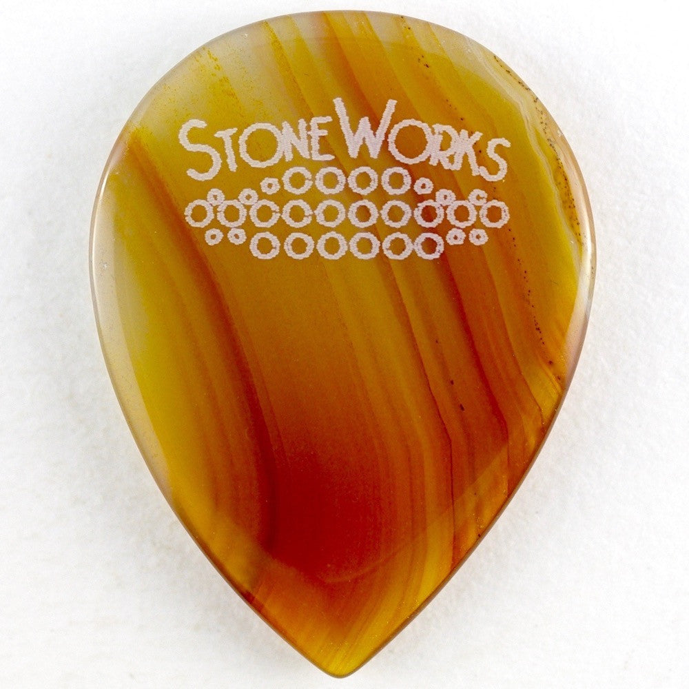 Brazilian Agate - XL Stubby Stone Guitar Pick