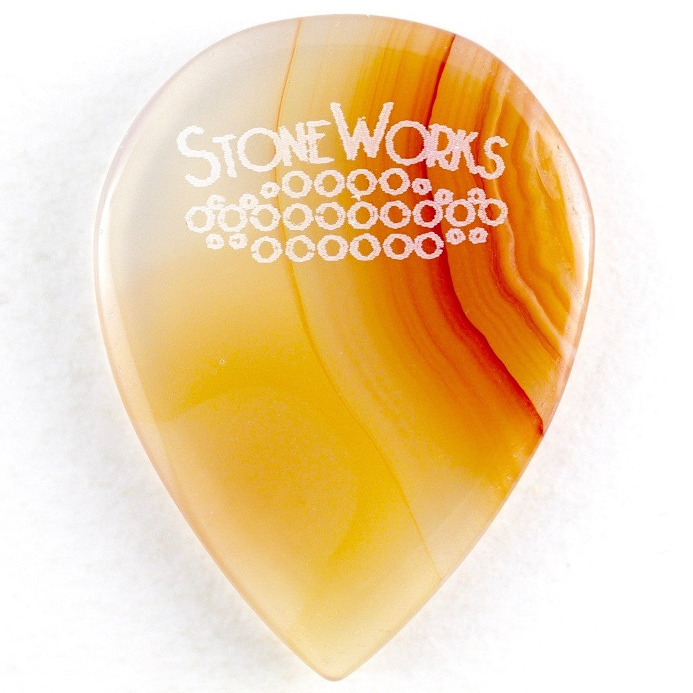 Brazilian Agate - XL Stubby Stone Guitar Pick