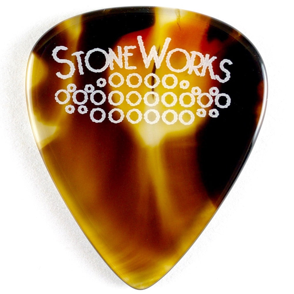 Montana Moss Agate - Stone Guitar Pick