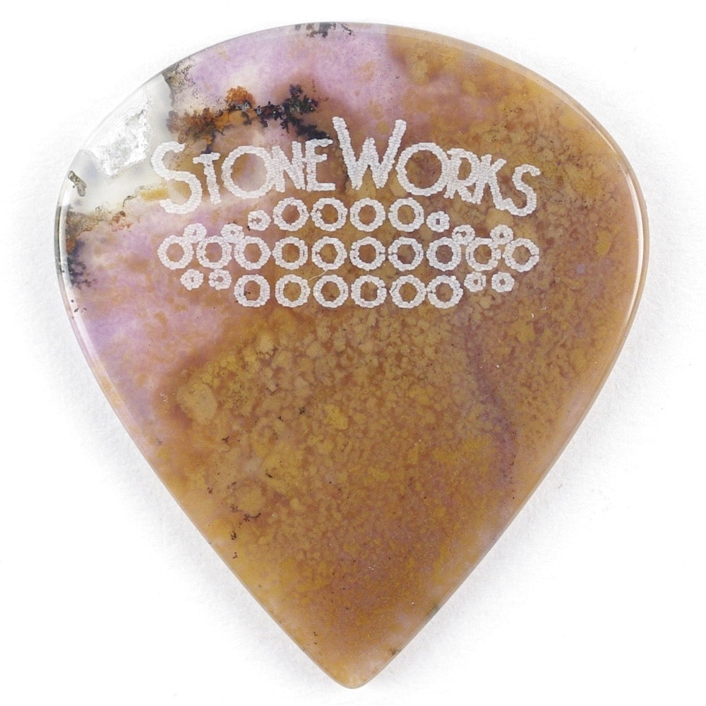 Amethyst Sage - Jazz Size Stone Guitar Pick