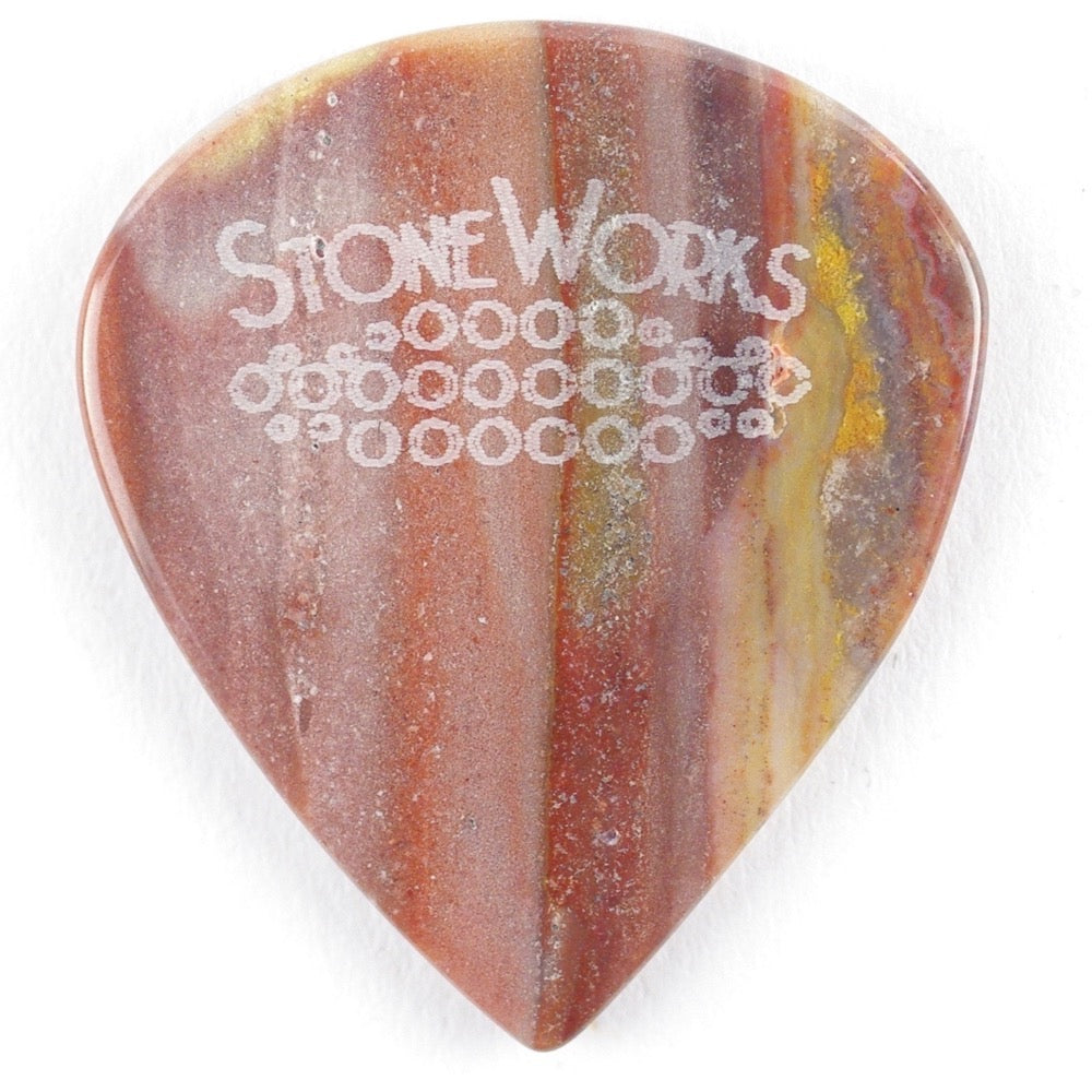 Serape Jasper - Jazz Size Stone Guitar Pick