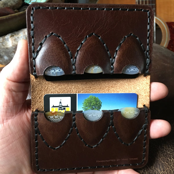 Guitar Pick Wallet- Diego Maduro Leather